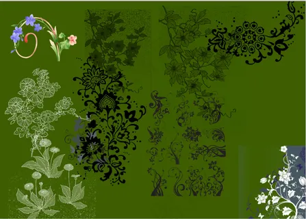 装饰中国风花纹分层