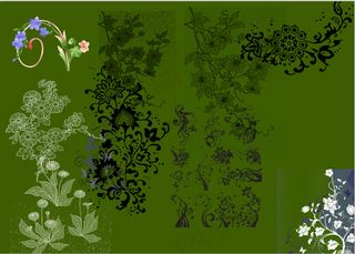 装饰中国风花纹分层