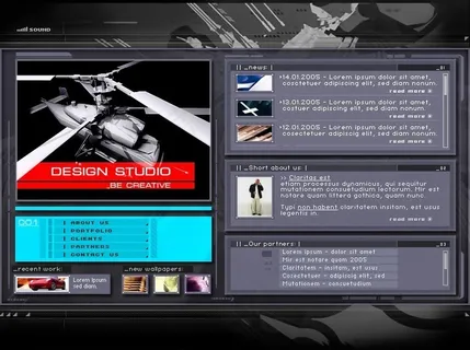 三维图形设计网页模板