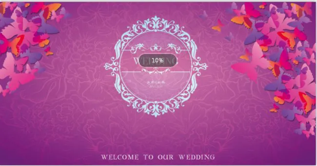 婚礼  活动 背景板(8268X4299(DPI:42))psd模版下载