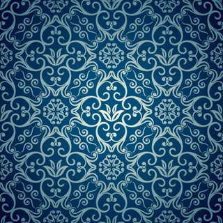 精美蓝色花纹背景矢量素材