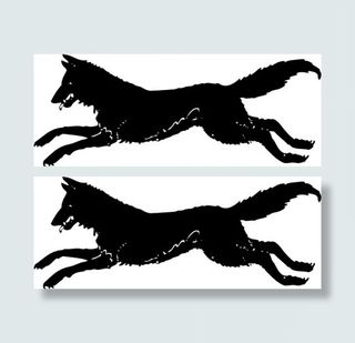 奔跑之狼剪影艺术剪辑