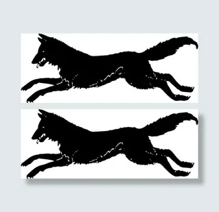 奔跑之狼剪影艺术剪辑