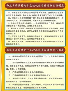 制度牌 监控制度图片