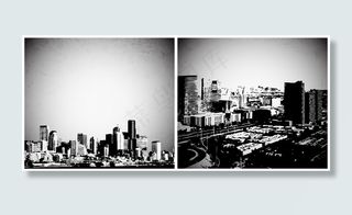 城市背景矢量素材