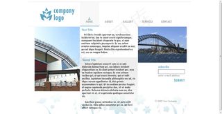 蓝色企业网页动画模板