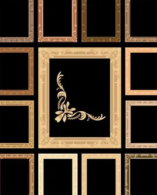 欧式花纹相框图片