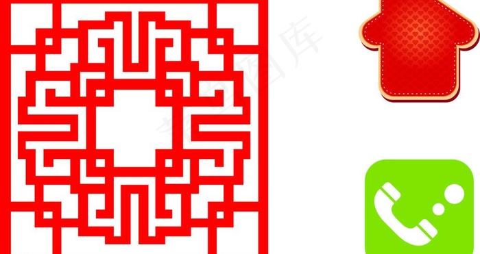 古典花纹 箭头 电话图片