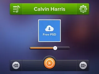 播放机ui素材psd素材