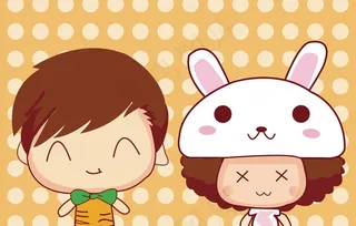 情侣矢量图图片