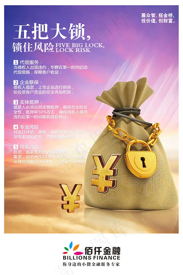 金融银行宣传海报psd分层素材(3543X5315(DPI:150))psd模版下载