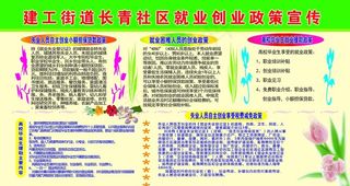 建工街道长青社区就业创业政策宣传