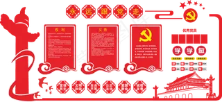 永远跟党走党建文化墙