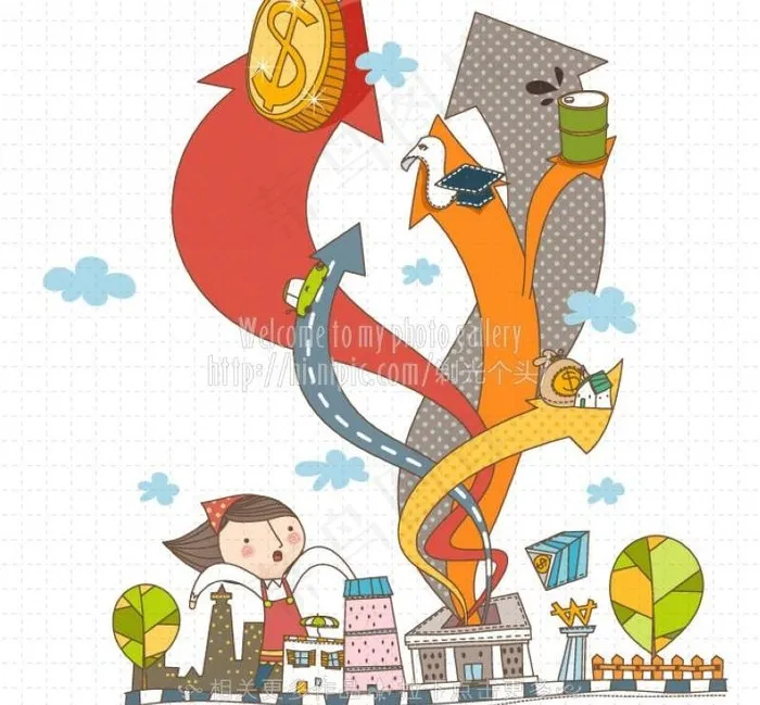 箭头 卡通小孩图片