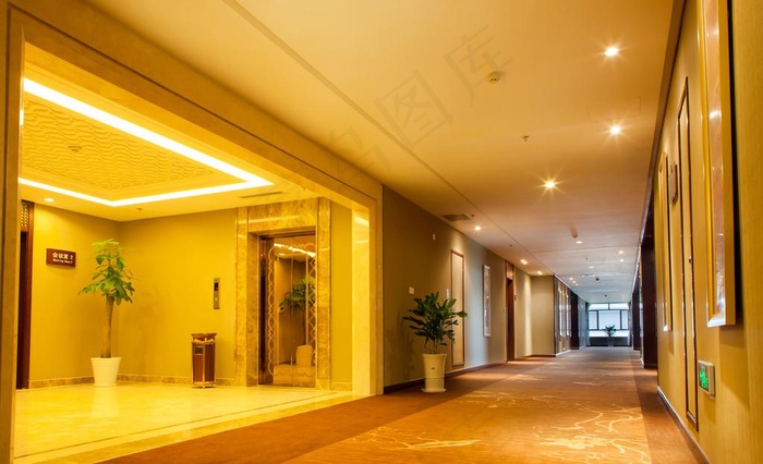 山东聊城阿尔卡迪国际温泉酒店过道图...