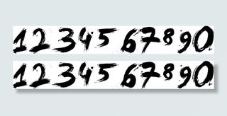 毛笔书法矢量创意个性数字