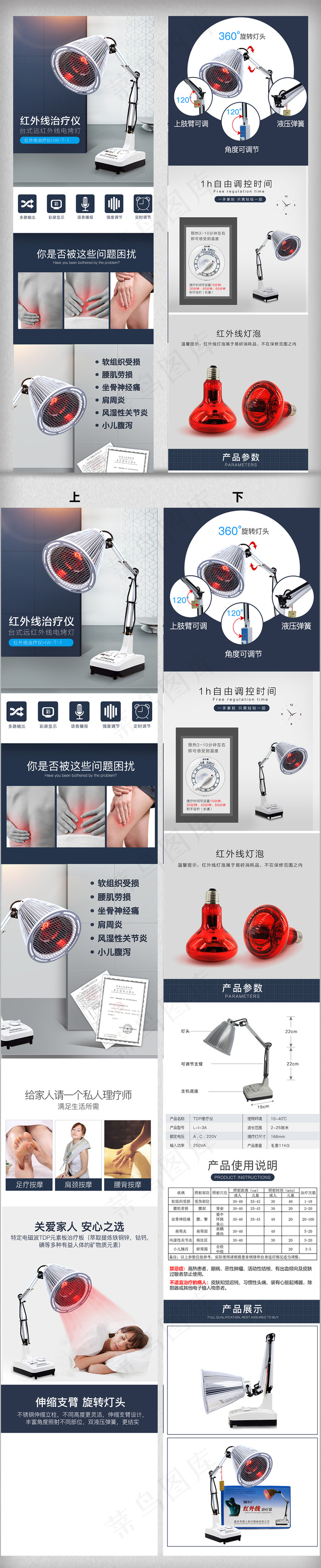 医疗红外理疗仪详情页设计(790X9892(DPI:72))psd模版下载