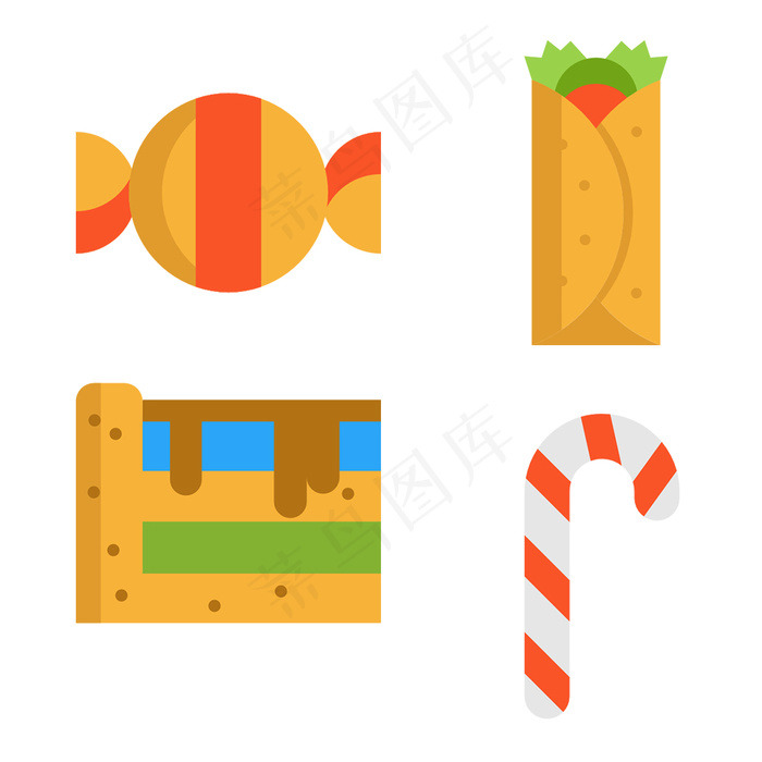 美食立体icon图标