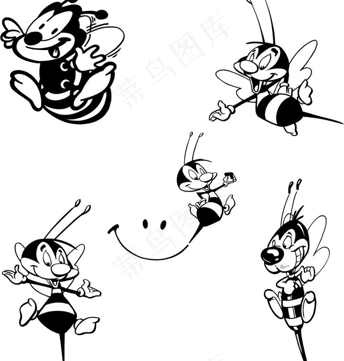 各种表情蜜蜂图片