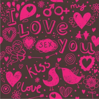 情人节红心背景02—矢量素材