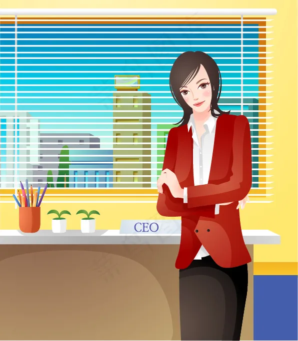 办公室ai矢量模版下载