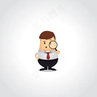 卡通商业精英矢量图片