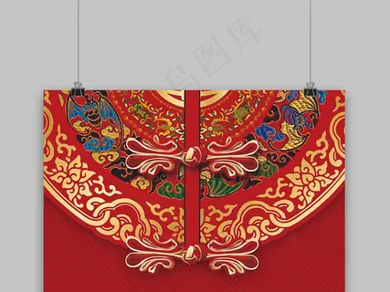 中国风背景婚礼现场装饰吊旗 中国风背景婚礼现场装饰吊旗