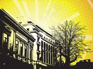 老式的建筑物矢量