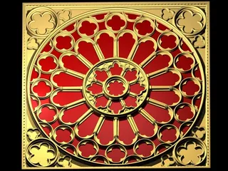 金属花框模型图