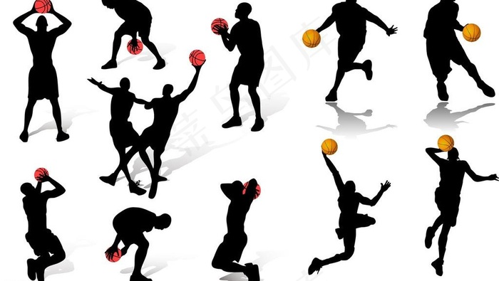 篮球运动矢量图图片