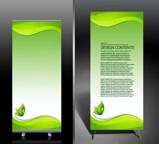 绿色环保X展架设计 易拉宝设计