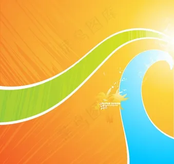 金色梦幻动感线条 夏日背景图片