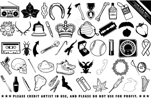 黑色和白色的剪辑艺术报