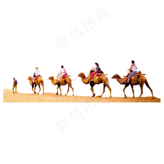 骑着骆驼的人png透明元素