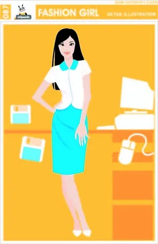 时尚美女矢量素材