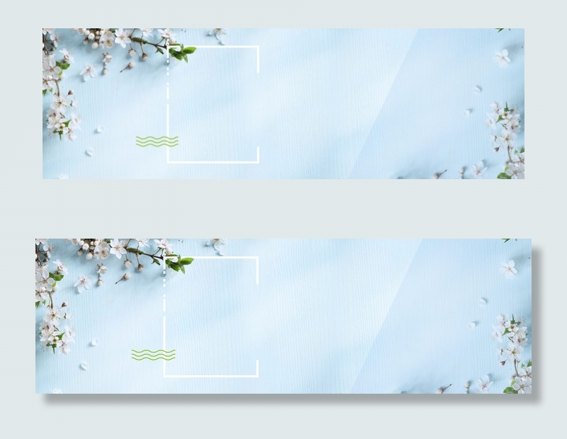 淘宝天猫文艺春天风景banner轮...