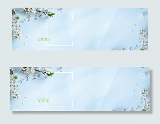 淘宝天猫文艺春天风景banner轮...