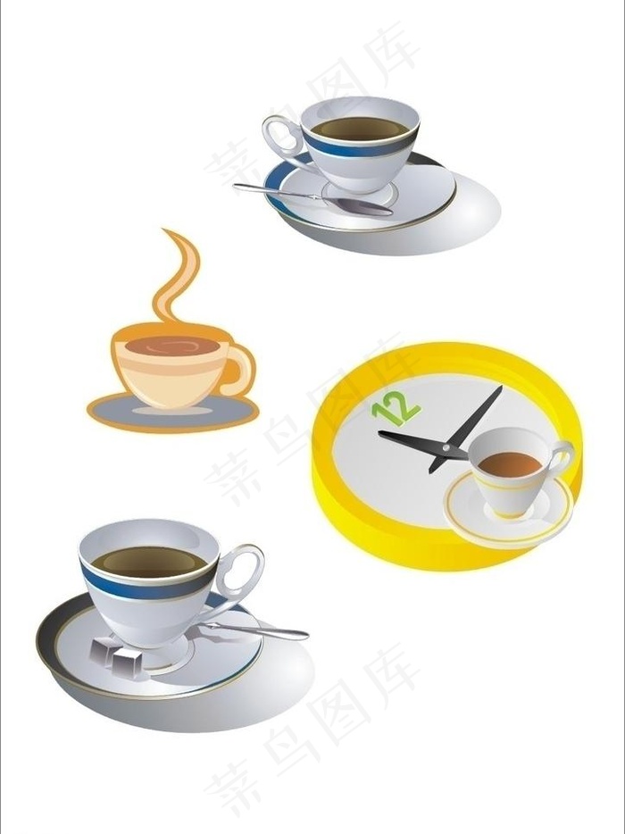 咖啡杯 茶杯图片cdr矢量模版下载
