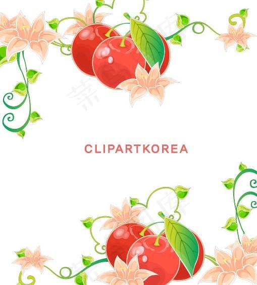 韩国植物花边边框矢量图05ai矢量模版下载
