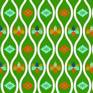 优美曲线花卉底纹