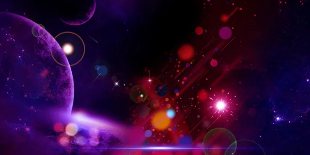 紫色科技展板psd背景素材