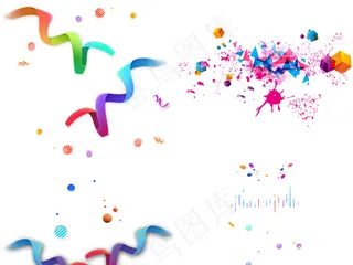 漂浮几何图形PNG免扣素材