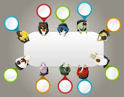 会议室的创意标签矢量素材