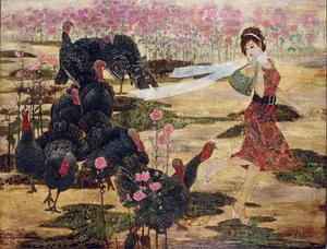 人物漆画图片