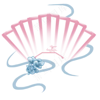 中国风古典扇子水墨淡雅风格矢量中国风古典扇子水墨淡雅风格矢量