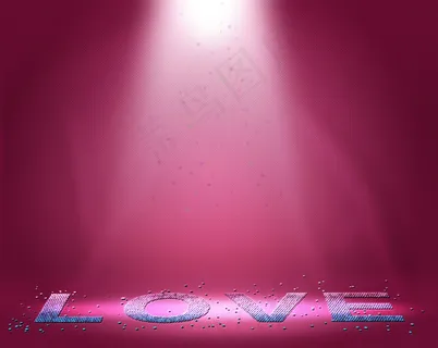 情人节粉色渐变背景PSD模板