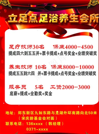 足疗养生会所招聘图片