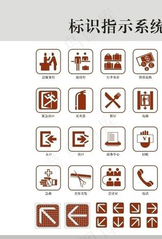 酒店常用指示标识系统图片