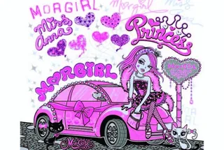 可爱汽车女孩图片