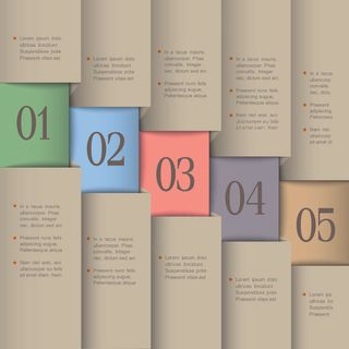 编号折角条幅旗帜矢量素材